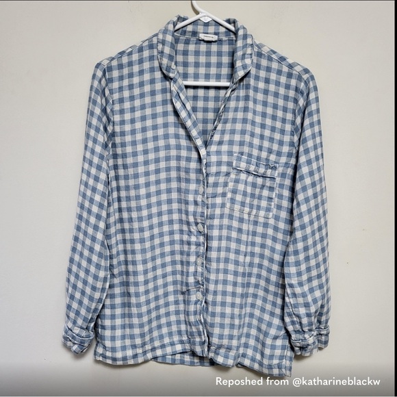 Piglet In Bed Gingham Pajama Top - Picture 1 of 5